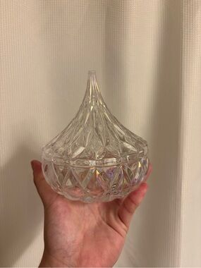 Glass Hershey’s Kiss Iridescent Dish